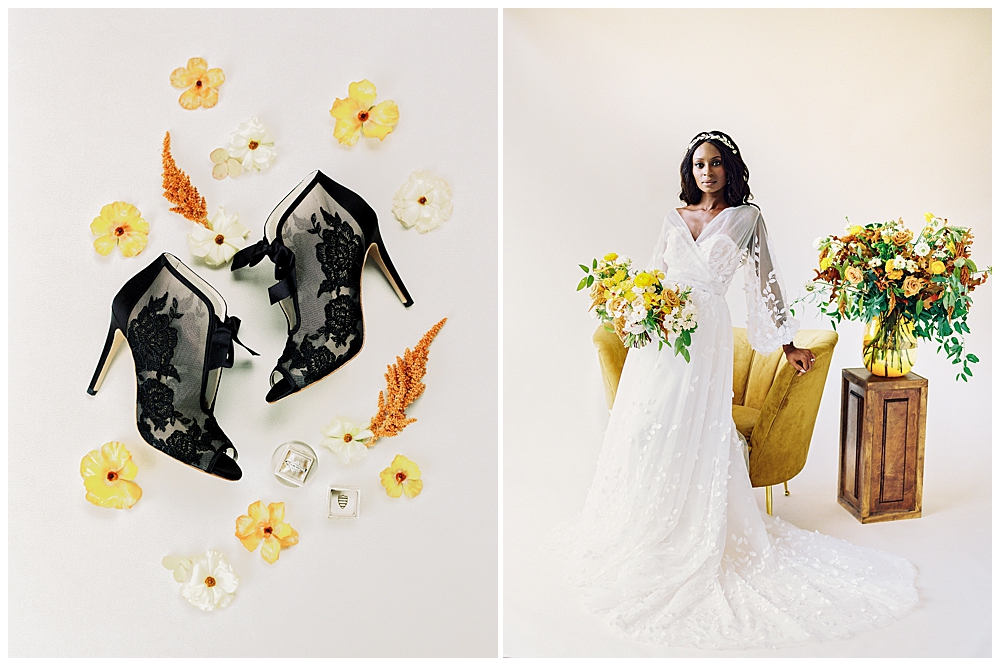 citrus wedding inspiration on portra 800 film